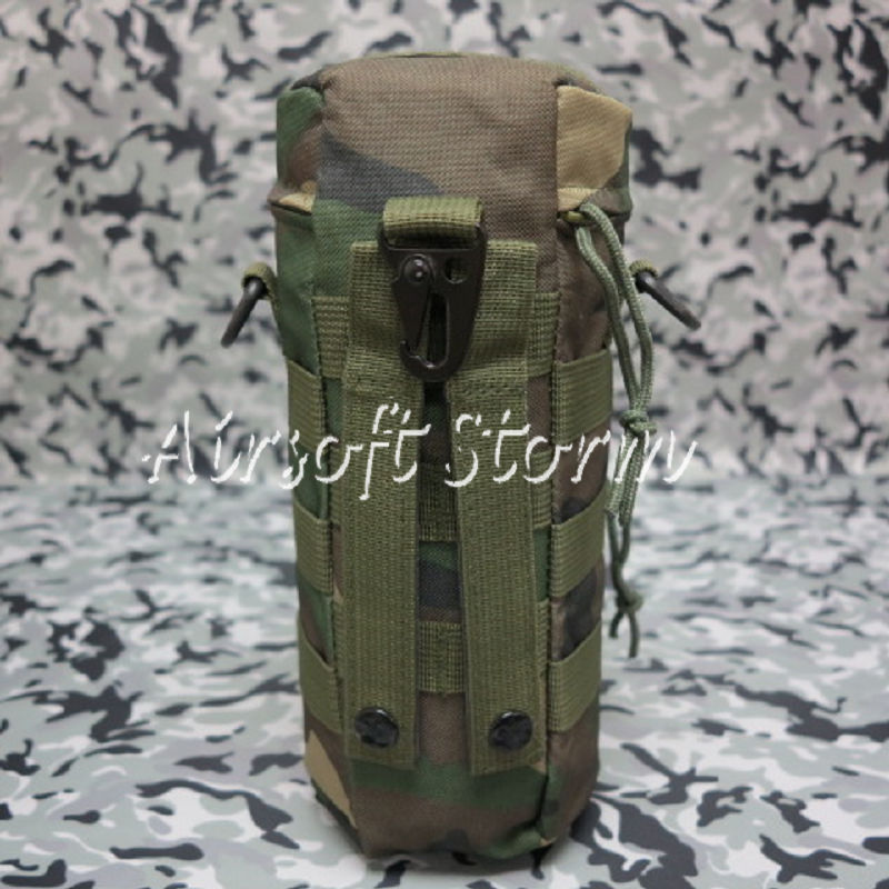 Airsoft SWAT Tactical Molle Water Bottle Utility Medic Pouch Woodland Camo - Click Image to Close