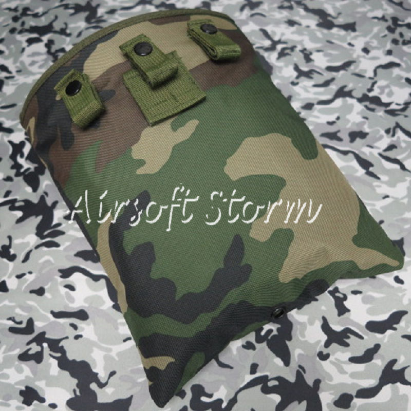 Airsoft Tactical Gear Molle Large Magazine Tool Drop Pouch Bag Woodland Camo