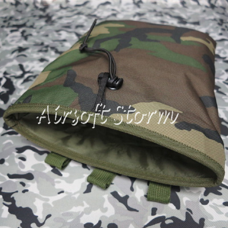 Airsoft Tactical Gear Molle Large Magazine Tool Drop Pouch Bag Woodland Camo - Click Image to Close