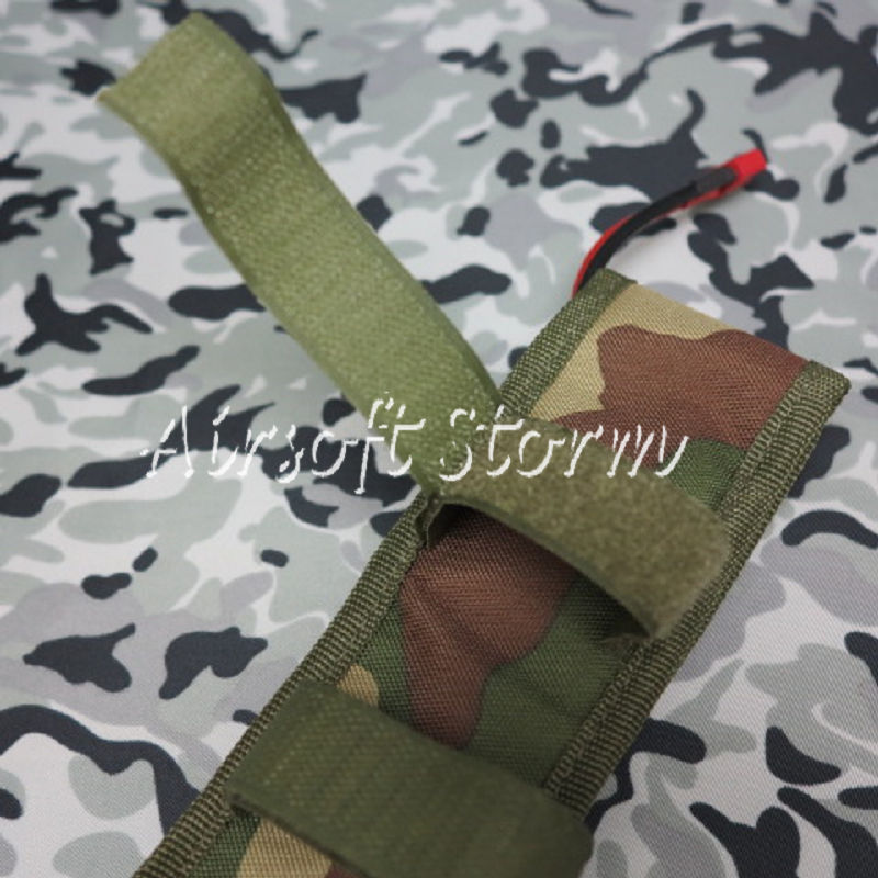 Airsoft Gear AEG External Large Battery Pouch Bag Pack Woodland Camo