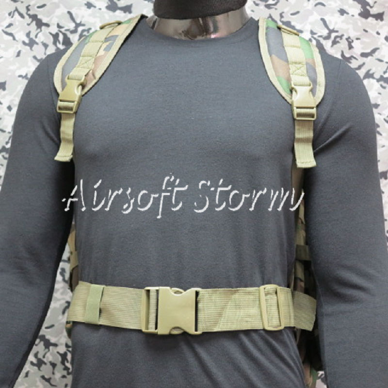 Airsoft SWAT CamelPack Tactical Molle Assault Backpack Bag Woodland Camo - Click Image to Close