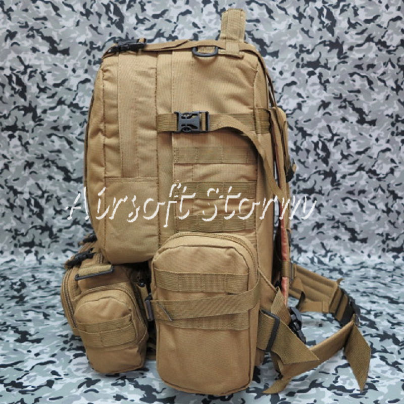 Airsoft SWAT CamelPack Tactical Molle Assault Backpack Bag Coyote Brown - Click Image to Close