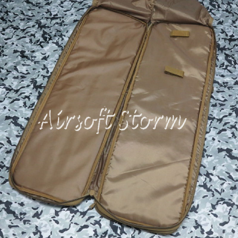 Airsoft SWAT Tactical Gear 33" Dual Rifle Carrying Case Gun Bag Coyote Brown - Click Image to Close