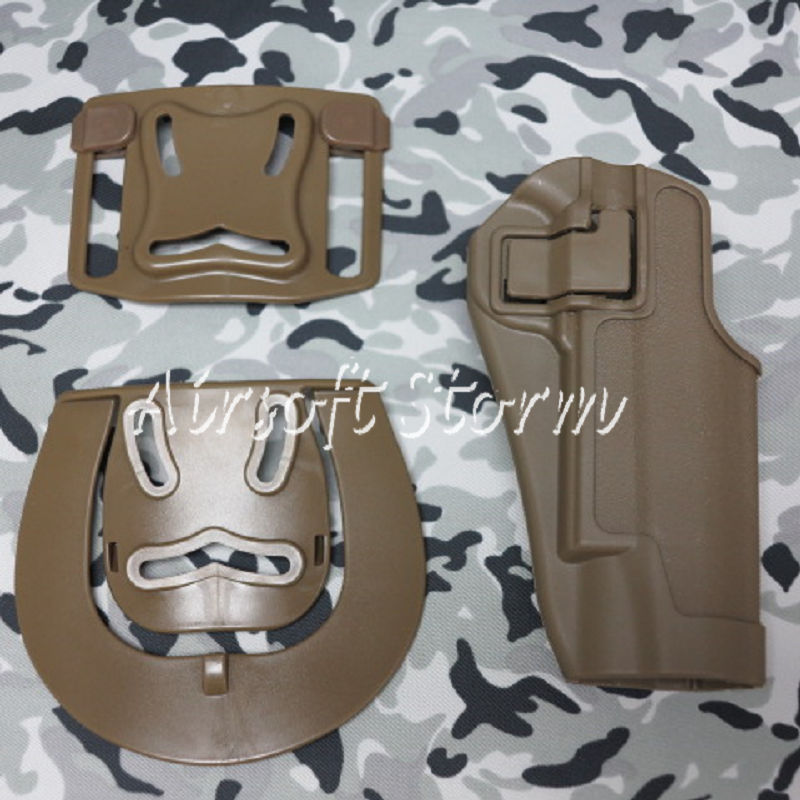 CQC Tactical Colt 1911 M1911 RH Pistol Paddle & Belt Holster Coyote Brown - Click Image to Close