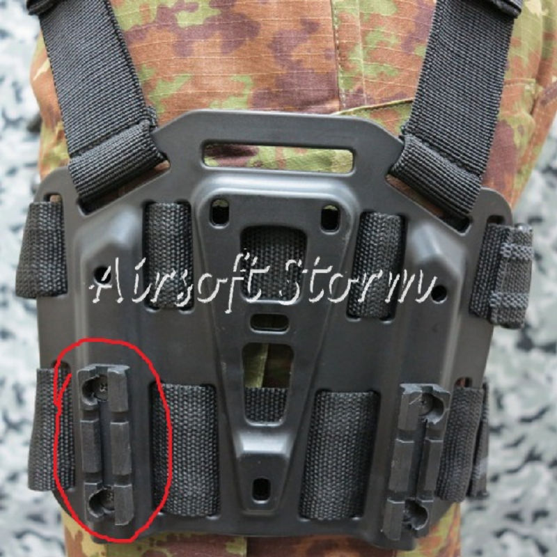 CQC SERPA Tactical Modular Drop Leg Holster Platform Panel Plate Black - Click Image to Close