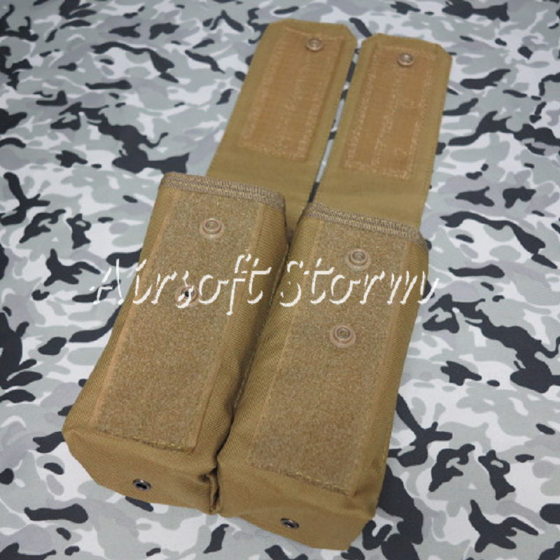 Airsoft SWAT Molle Assault Combat Double AK Magazine Pouch Coyote Brown