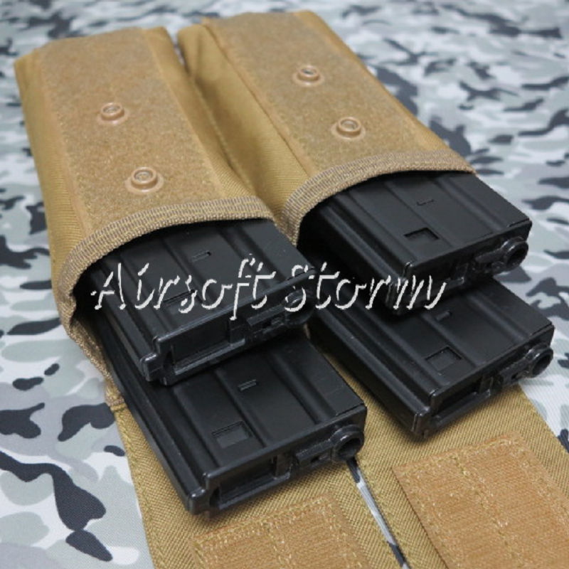 Airsoft SWAT Molle Assault Combat Double AK Magazine Pouch Coyote Brown - Click Image to Close
