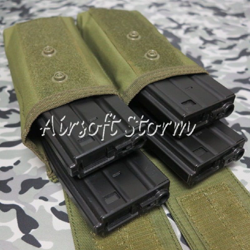 Airsoft SWAT Molle Assault Combat Double AK Magazine Pouch Olive Drab OD