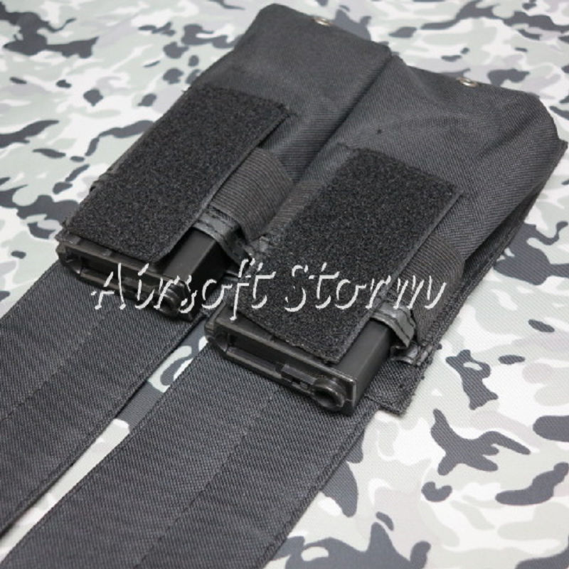 Airsoft SWAT Tactical Molle Assault Combat Double Magazine Pouch Black - Click Image to Close