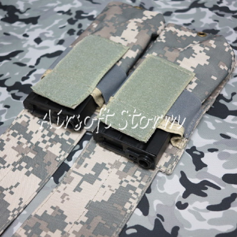 Airsoft SWAT Tactical Molle Assault Combat Double Magazine Pouch ACU Digital Camo