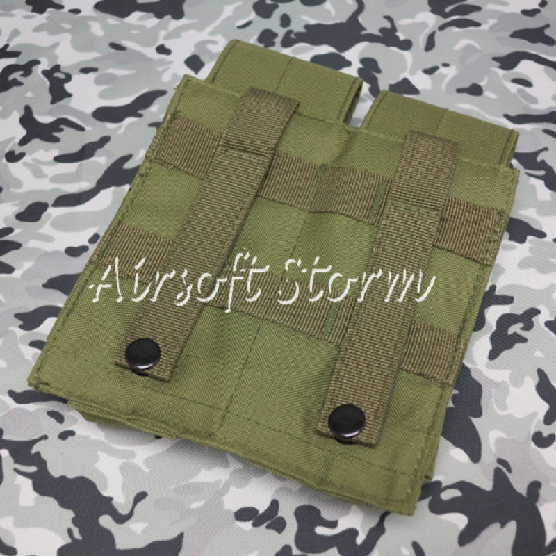 Airsoft SWAT Tactical Molle Assault Combat Double Magazine Pouch Olive Drab OD - Click Image to Close