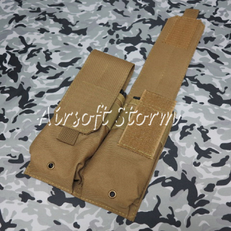 Airsoft SWAT Tactical Molle Assault Combat Double Magazine Pouch Coyote Brown - Click Image to Close