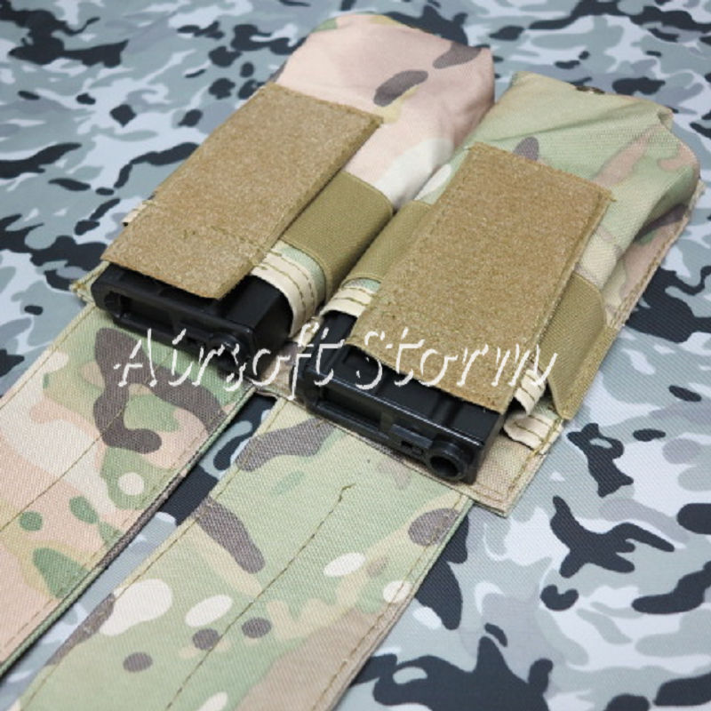 Airsoft SWAT Tactical Molle Assault Combat Double Magazine Pouch Multi Camo - Click Image to Close