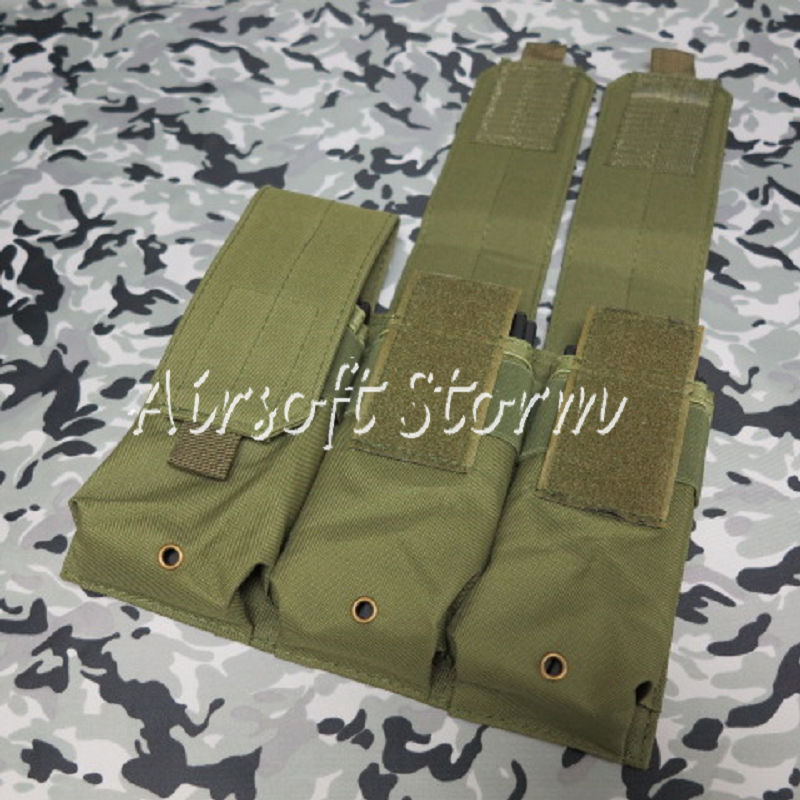 Airsoft SWAT Tactical Molle Assault Combat Triple Magazine Pouch Olive Drab OD - Click Image to Close