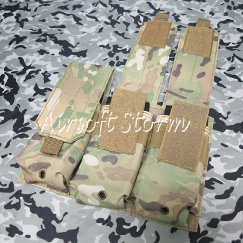 Airsoft SWAT Tactical Molle Assault Combat Triple Magazine Pouch Multi Camo - Click Image to Close