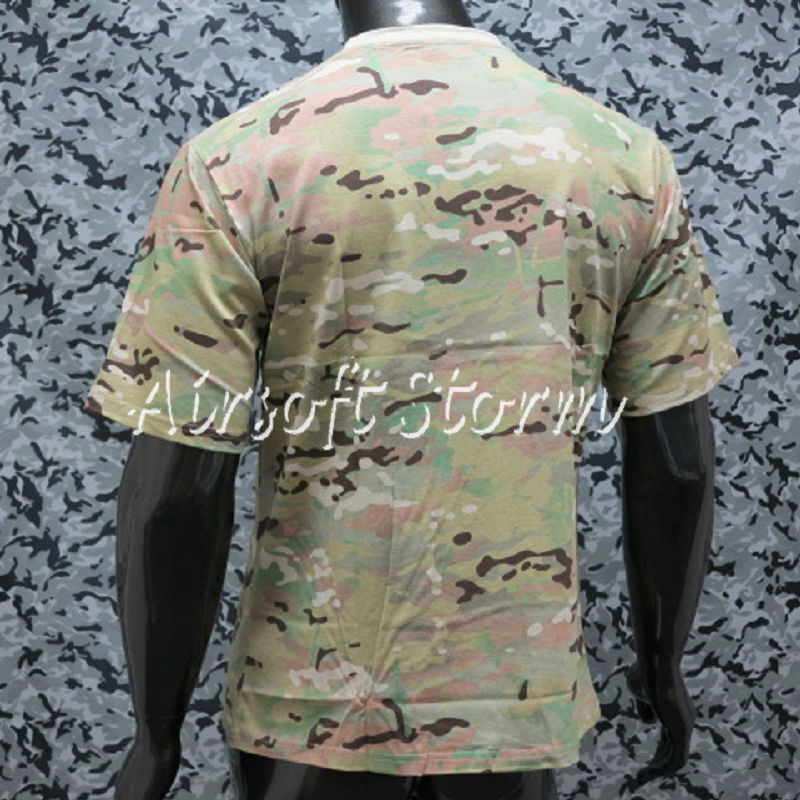 Airsoft Gear Camouflage Short Sleeve T-Shirt Multi Camo - Click Image to Close