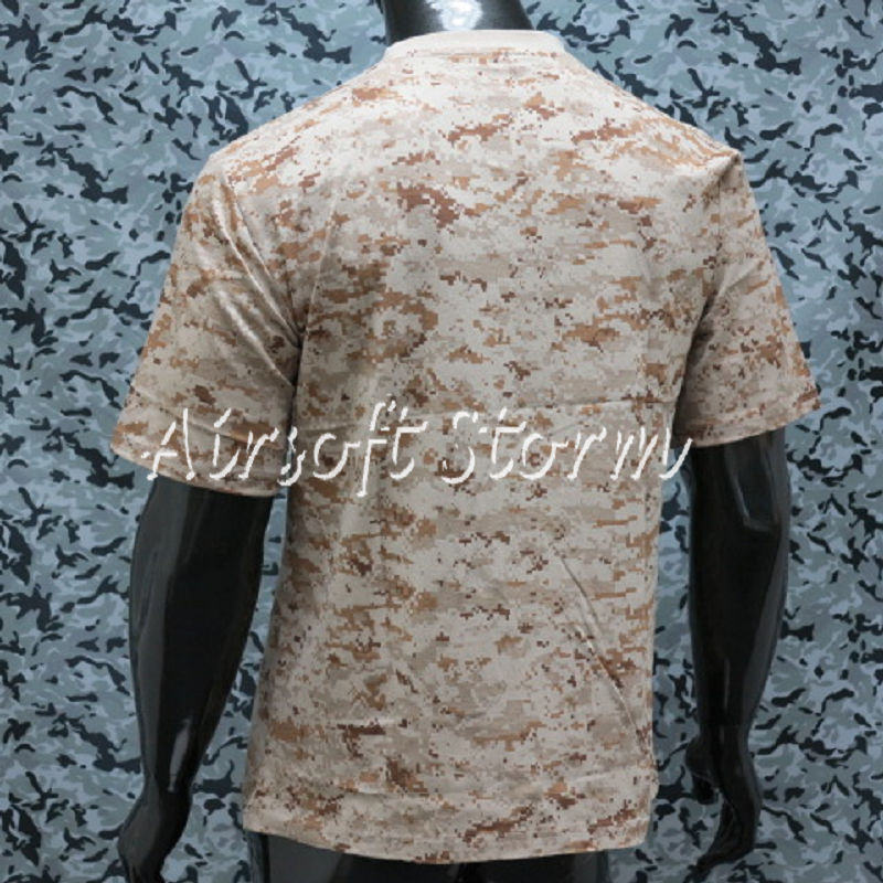 Airsoft Gear Camouflage Short Sleeve T-Shirt Desert Digital Camo - Click Image to Close