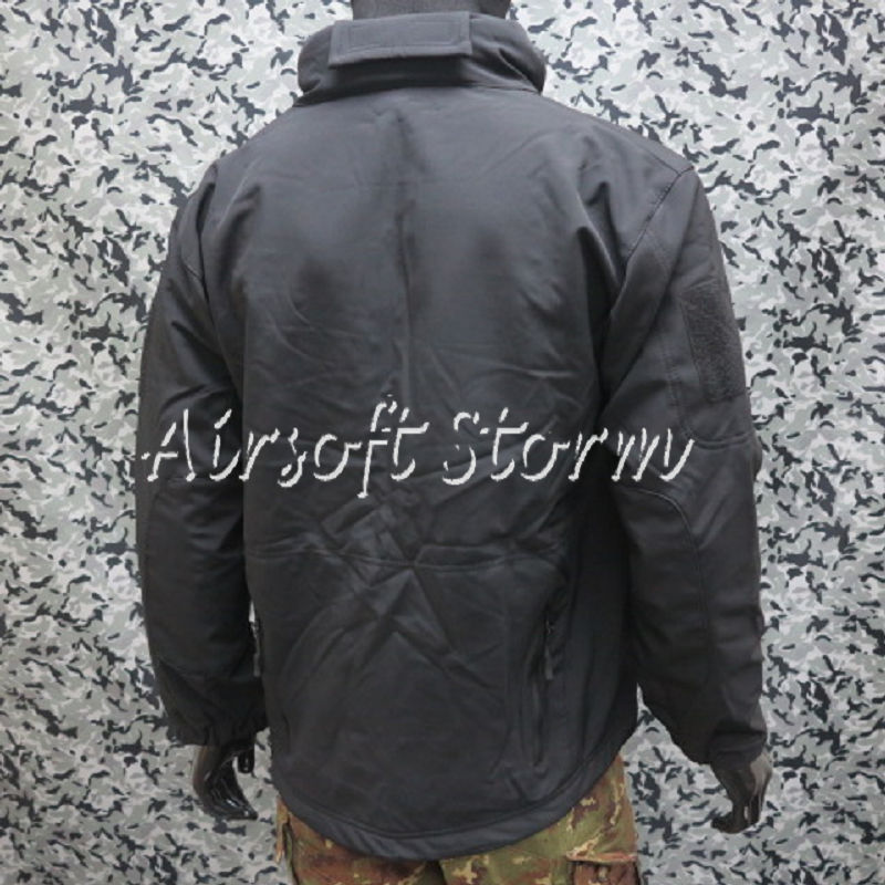 Stealth Hoodie Shark Skin Soft Shell Windproof & Waterproof Jacket Black - Click Image to Close