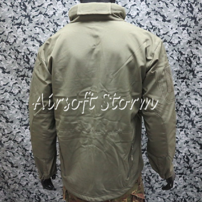 Stealth Hoodie Shark Skin Soft Shell Windproof & Waterproof Jacket Olive Drab OD - Click Image to Close