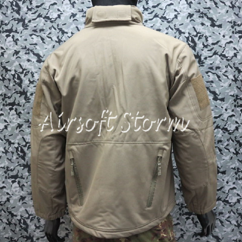 Stealth Hoodie Shark Skin Soft Shell Windproof & Waterproof Jacket Tan - Click Image to Close