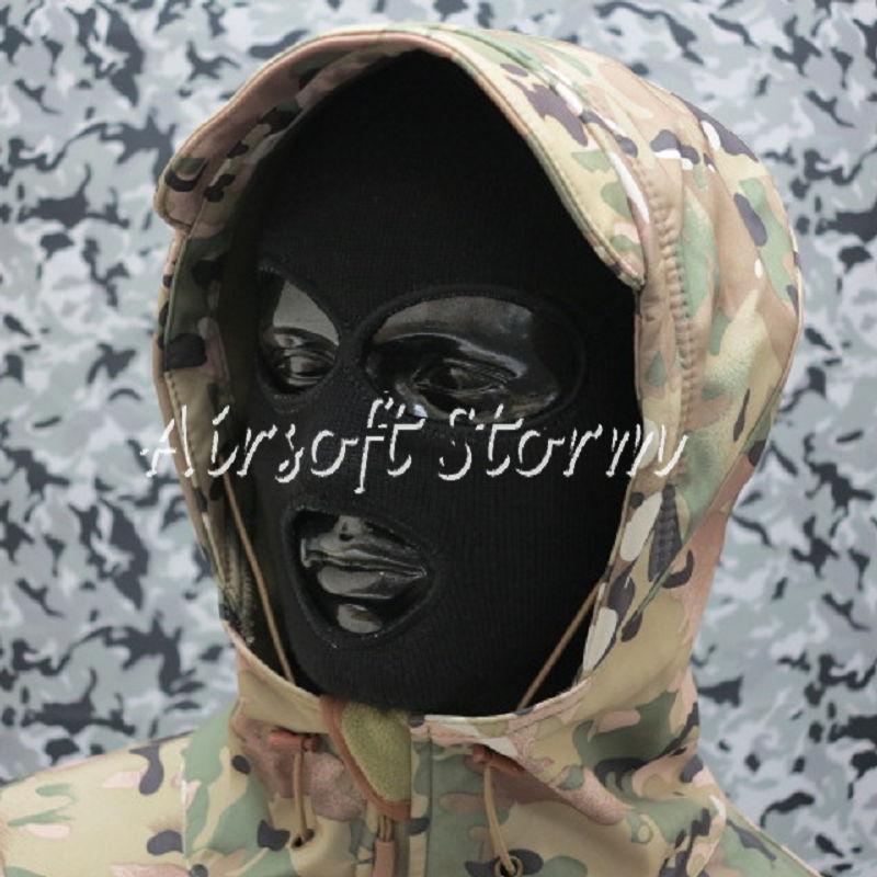 Stealth Hoodie Shark Skin Soft Shell Windproof & Waterproof Jacket Multi Camo - Click Image to Close