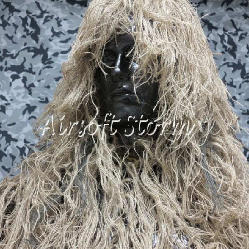 Airsoft Paintball Tactical Gear Hunting Ghillie Suit Mossy Desert Tan