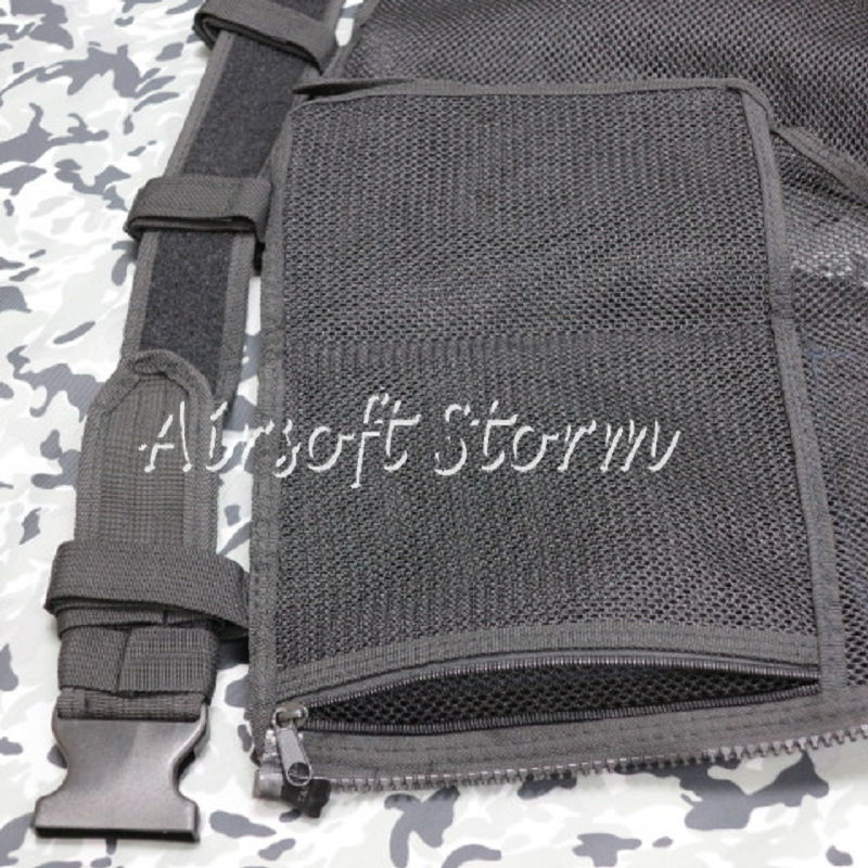 Deluxe Airsoft SWAT Tactical Gear Combat Mesh Vest Black - Click Image to Close