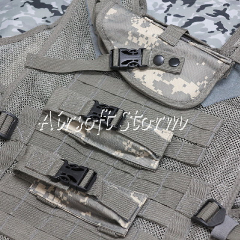 Deluxe Airsoft SWAT Tactical Gear Combat Mesh Vest ACU Digital Camo - Click Image to Close