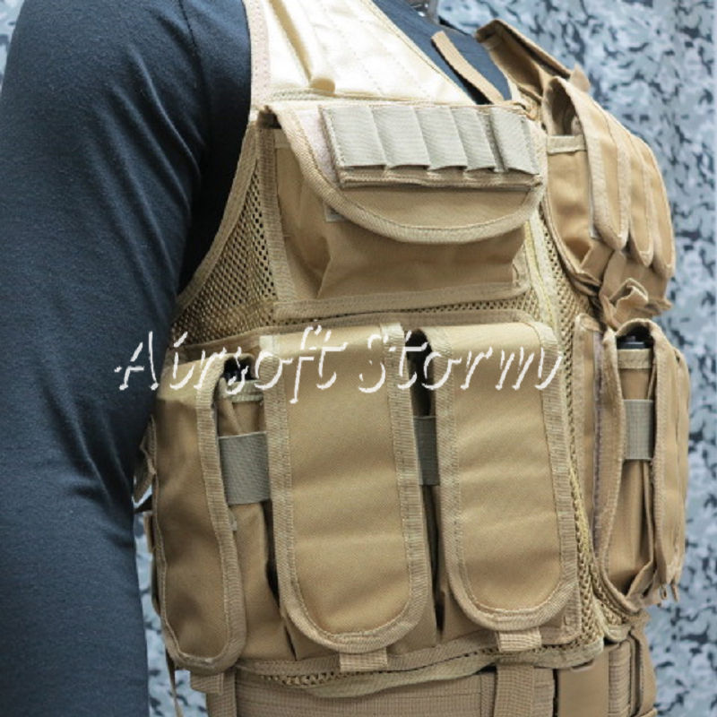 Airsoft SWAT Tactical Gear Hunting Combat Vest Coyote Brown