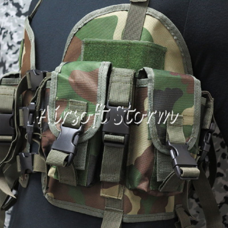 US Navy Seal CQB LBV Modular Assault Tactical Gear Vest Woodland Camo