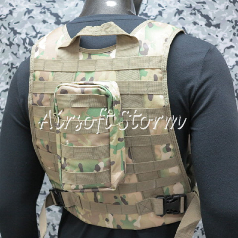 Airsoft SWAT Tactical Gear Marine Assault Plate Carrier Vest Multi Camo