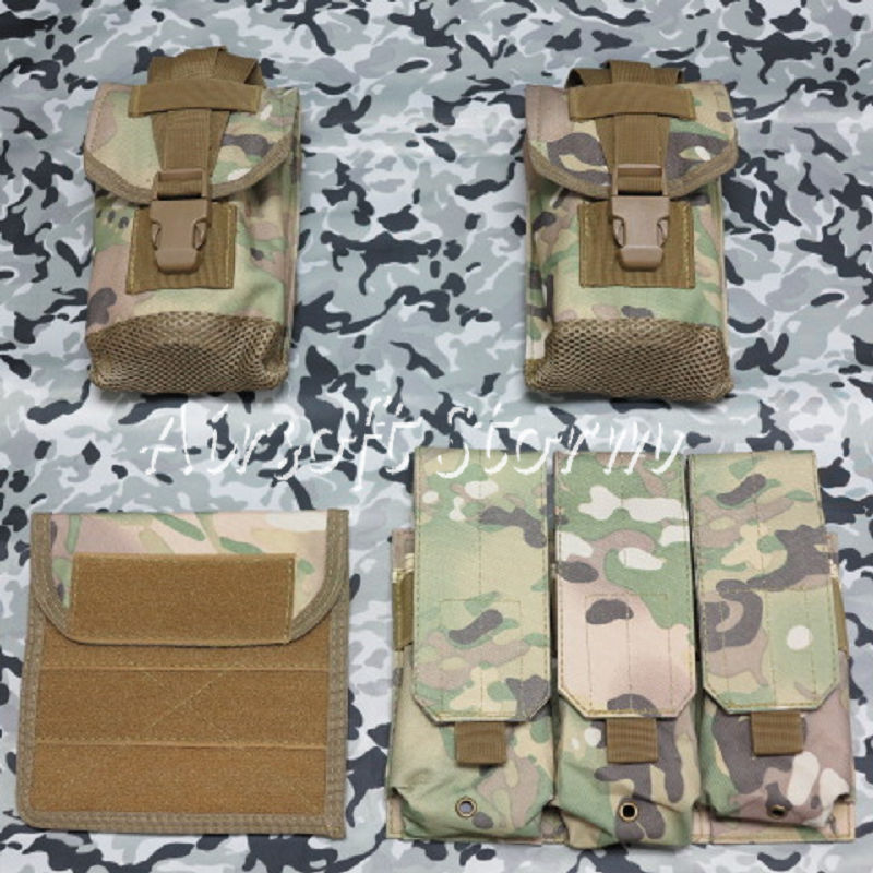 Airsoft SWAT Molle Canteen Hydration Combat RRV Vest Multi Camo