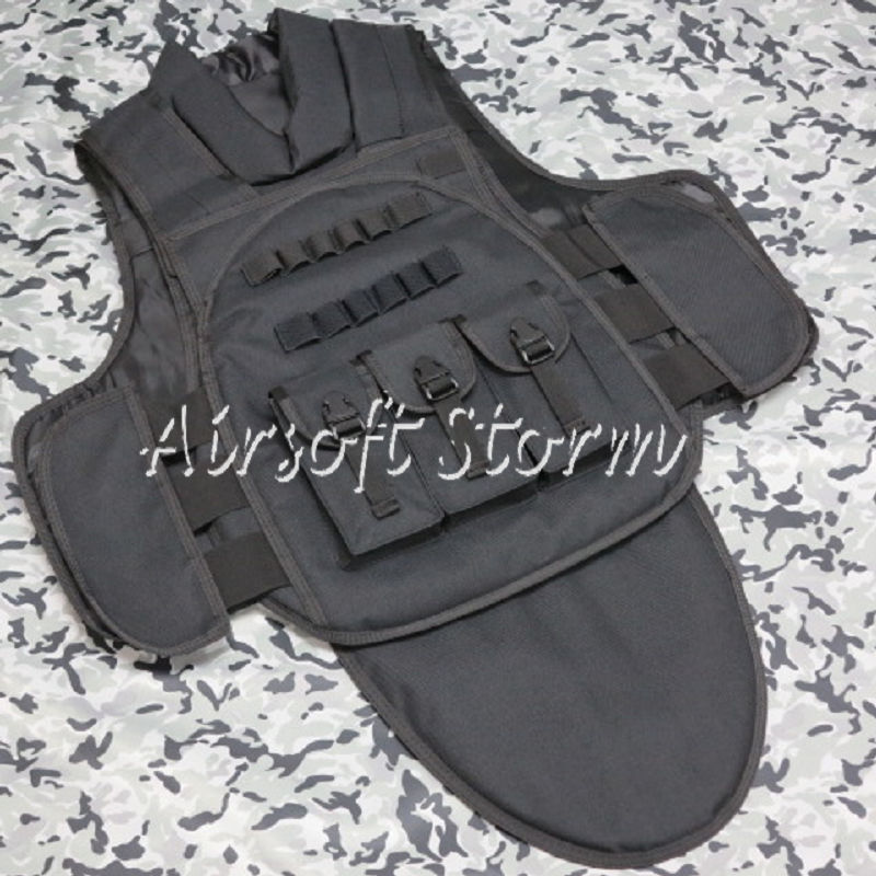 Airsoft SWAT Paintball Tactical Combat Assault Vest Black - Click Image to Close