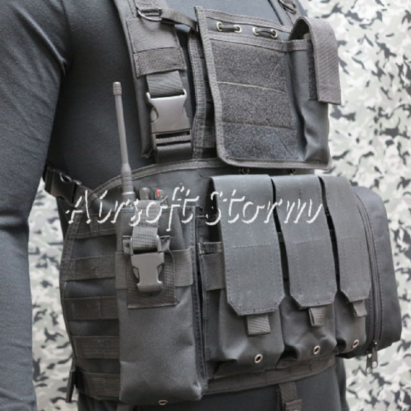 Airsoft SWAT Gear FSBE LBV Load Bearing Molle Assault Vest Black