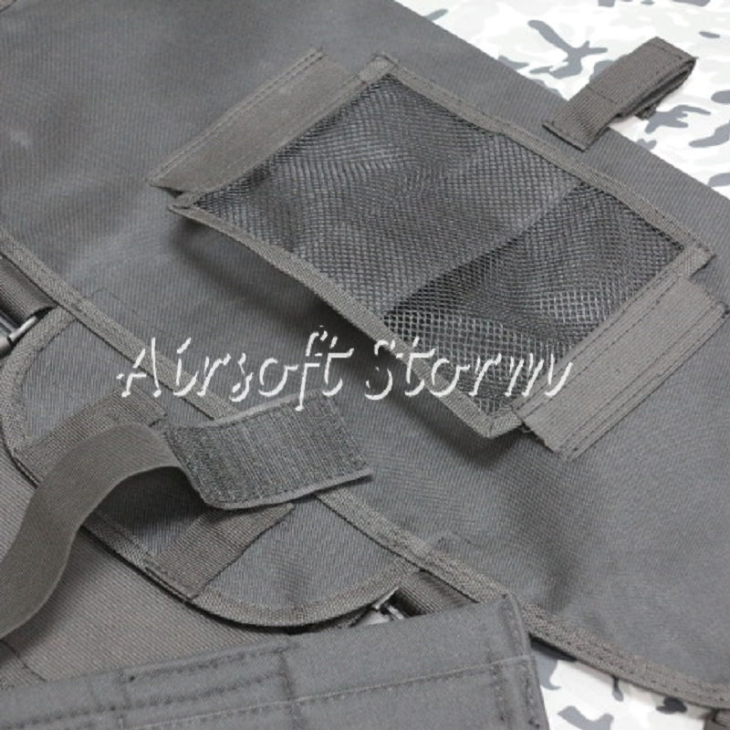 Airsoft SWAT Gear FSBE LBV Load Bearing Molle Assault Vest Black - Click Image to Close