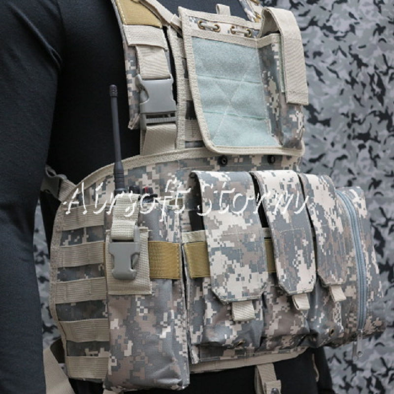 Airsoft SWAT Gear FSBE LBV Load Bearing Molle Assault Vest ACU Digital Camo - Click Image to Close