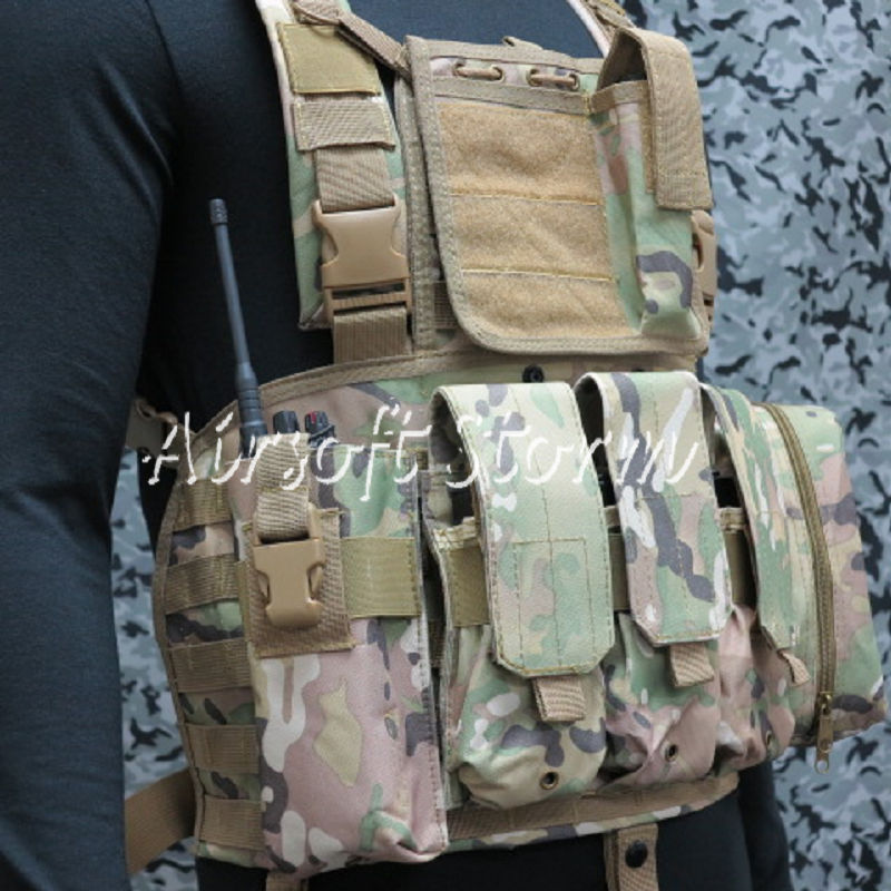 Airsoft SWAT Gear FSBE LBV Load Bearing Molle Assault Vest Multi Camo - Click Image to Close