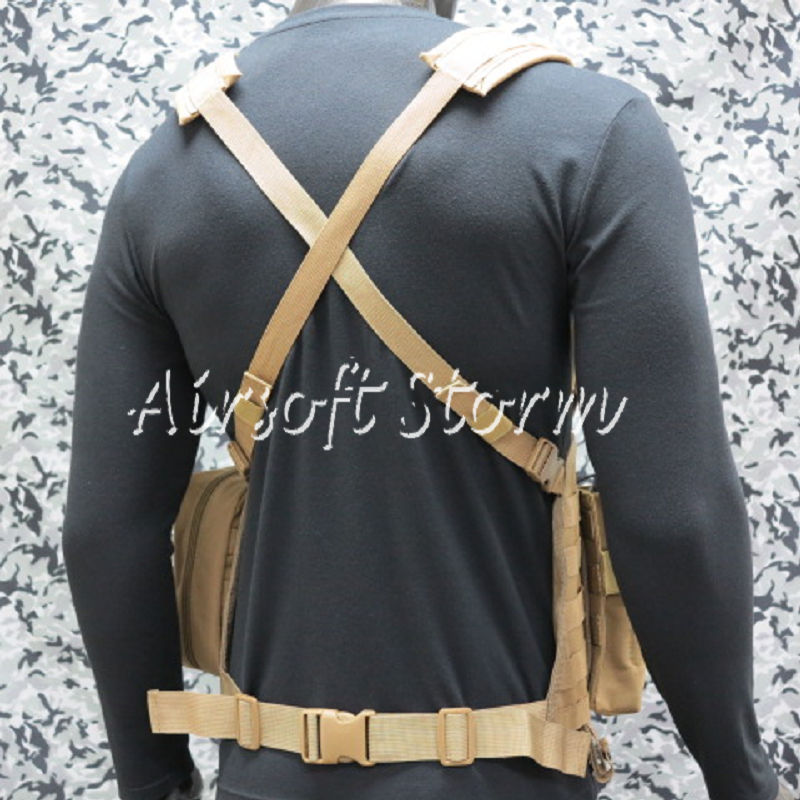 Airsoft SWAT Gear FSBE LBV Load Bearing Molle Assault Vest Coyote Brown
