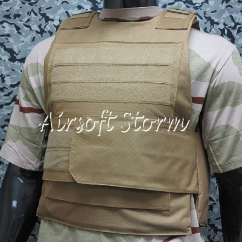 SWAT Black Hawk Down Body Armor Plate Tactical Carrier Vest Coyote Brown