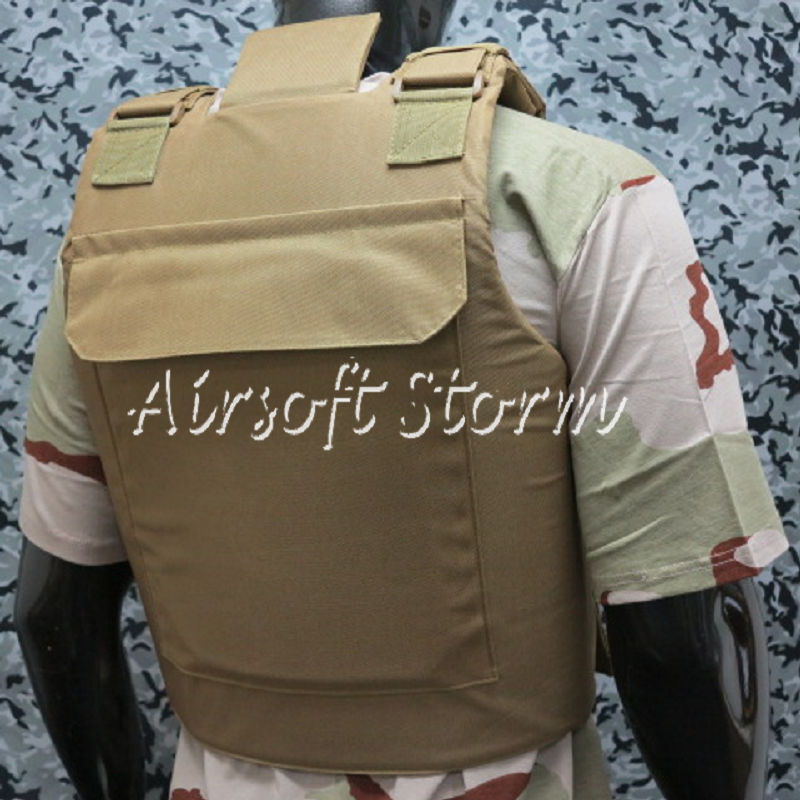 SWAT Black Hawk Down Body Armor Plate Tactical Carrier Vest Coyote Brown - Click Image to Close