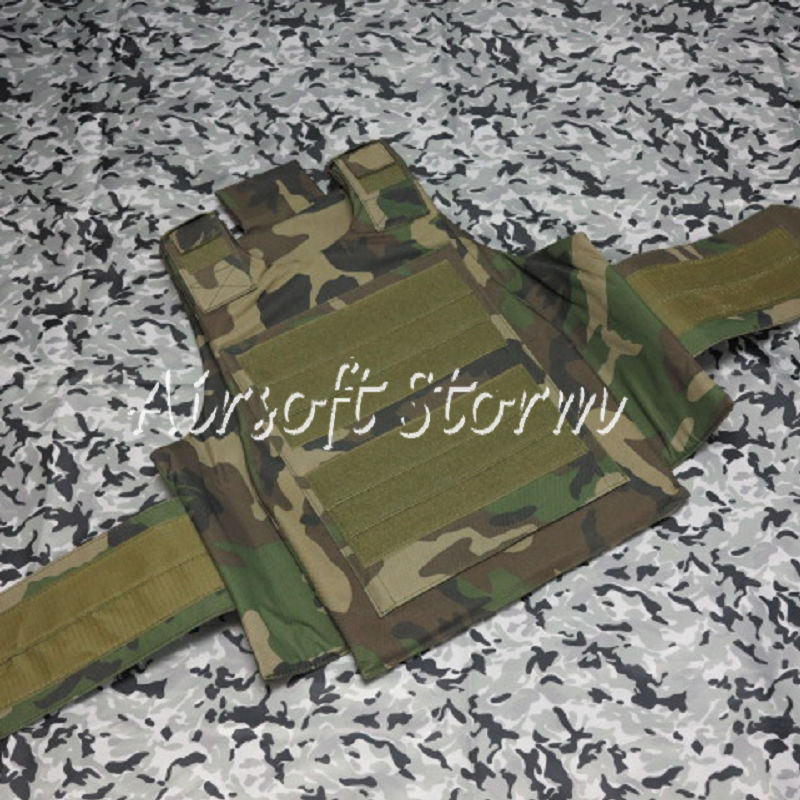 SWAT Black Hawk Down Body Armor Plate Tactical Carrier Vest Woodland Camo
