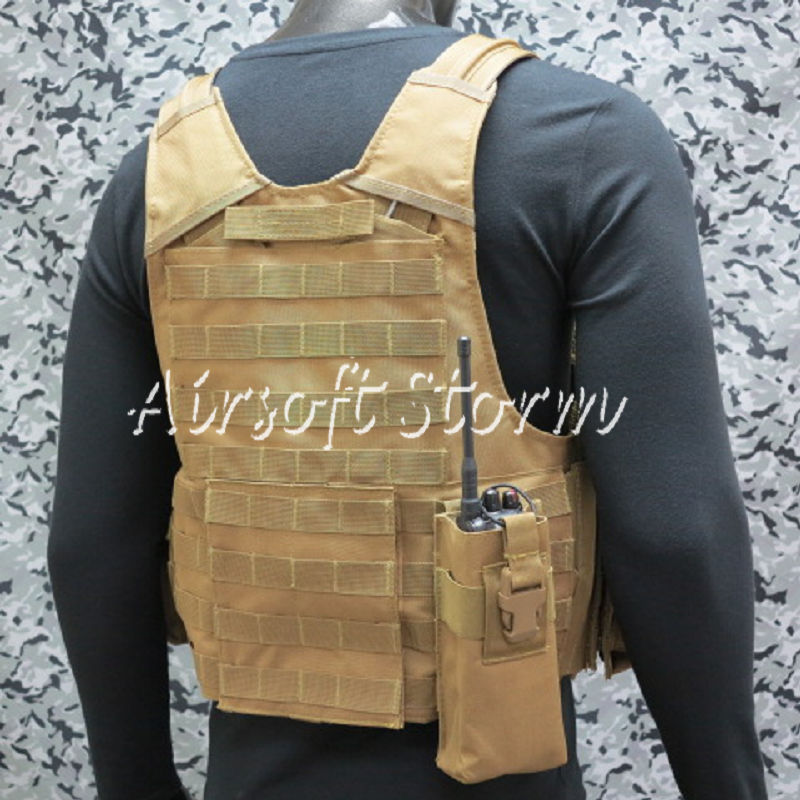 Airsoft SWAT Molle Combat Strike Plate Carrier CIRAS Vest Coyote Brown