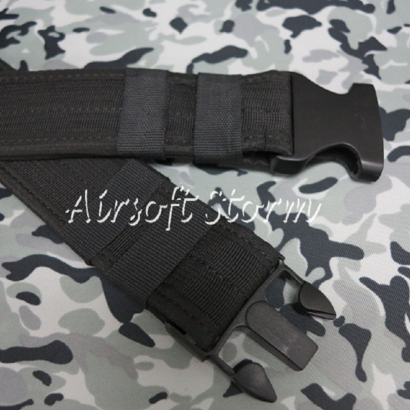 Airsoft SWAT Tactical Gear Combat BDU 2" Duty Belt Black - Click Image to Close