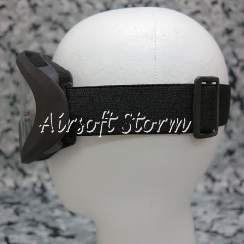 Airsoft SWAT UV400 Wind Dust Tactical Goggle Glasses Black Clear