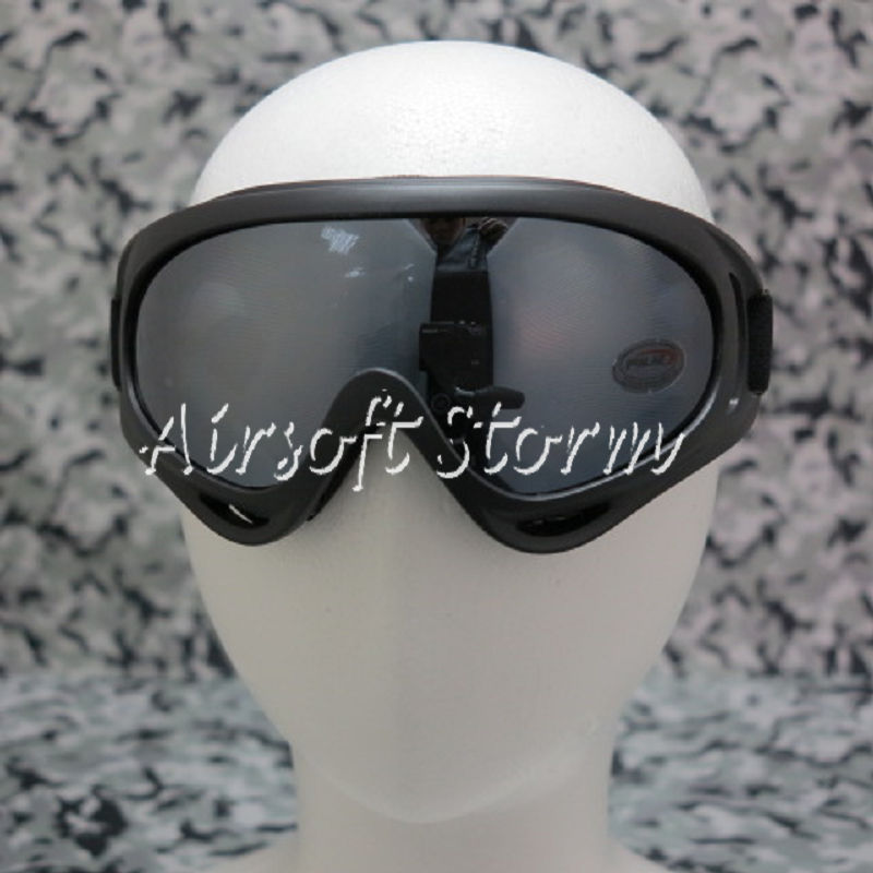 Airsoft SWAT UV X400 Wind Dust Tactical Goggle Glasses Black - Click Image to Close