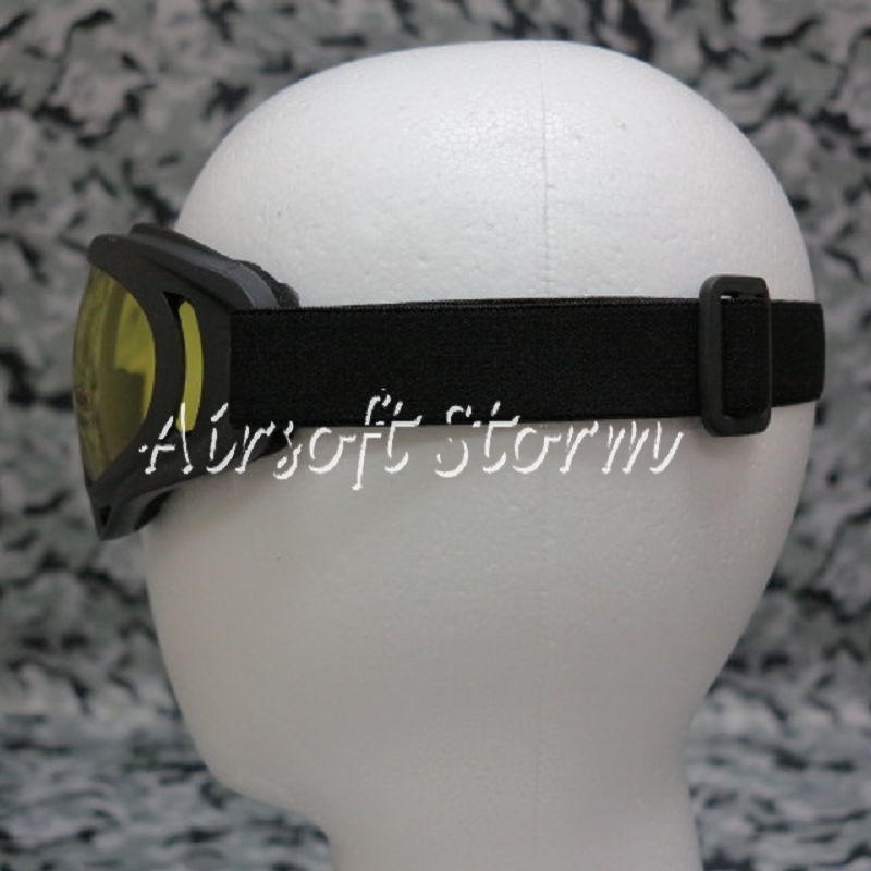 Airsoft SWAT UV X400 Wind Dust Tactical Goggle Glasses Yellow - Click Image to Close