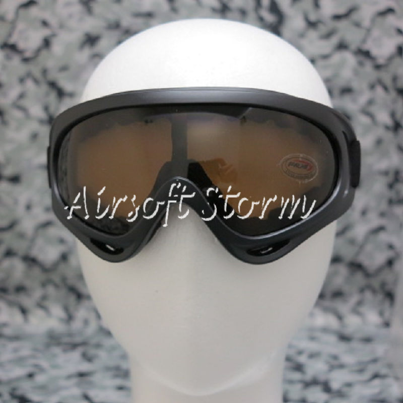 Airsoft SWAT UV X400 Wind Dust Tactical Goggle Glasses Brown - Click Image to Close