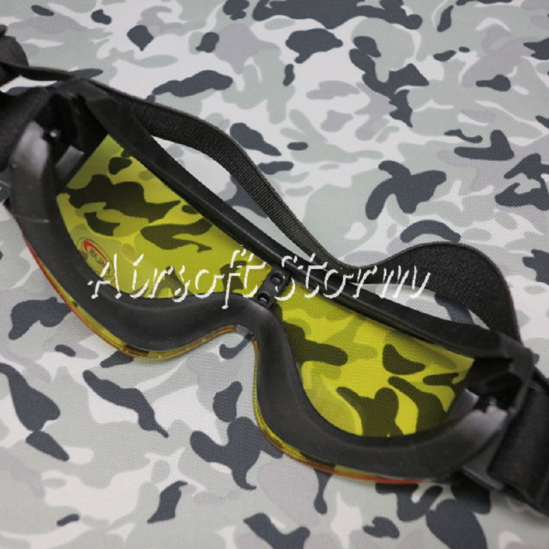 Airsoft SWAT Tactical X800 Goggle Glasses GX1000 Black Yellow