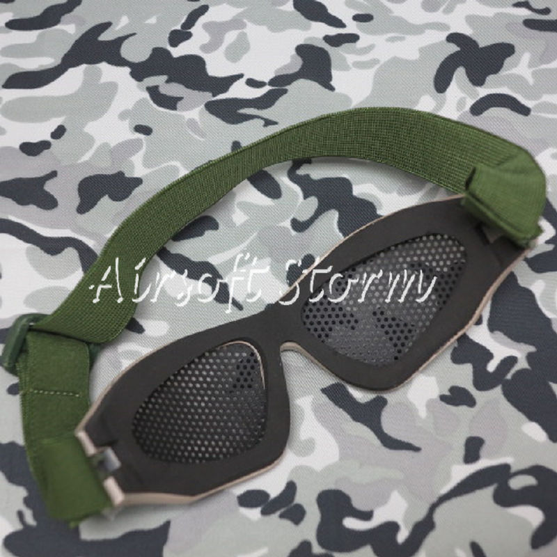 Airsoft Tactical No Fog Metal Mesh Goggle Glasses Desert Tan