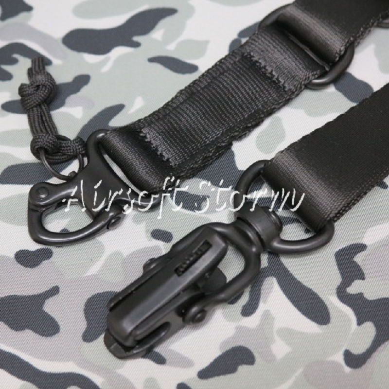 Airsoft SWAT Tactical Gear Single/Two Point MS2 Style Multi Mission Rifle Sling Black - Click Image to Close